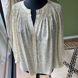 Vince silk long-sleeved blouse. S or medium.